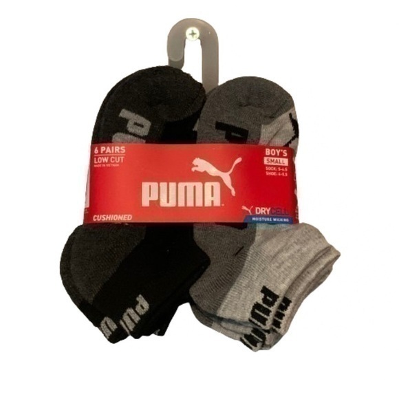 NWT. PUMA Boy’s Quarter Cut Crew Socks - Picture 1 of 5